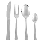 Salter COMBO-8305A Elegance Buxton 48 Piece Cutlery Set for 12 People, Tableware Set Including Forks, Knives, Teaspoons and Tablespoons, Dishwasher Safe, Stainless Steel, 15 Year Guarantee