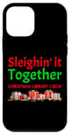 Coque pour iPhone 12 mini Équipe de bibliothèque de Noël amusante et rétro, bibliothécaire, spécialiste des médias