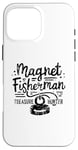 Coque pour iPhone 16 Pro Max Aimant de pêche amusant pour le chasseur de trésors