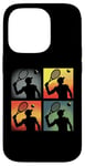 Coque pour iPhone 14 Pro Joueur de tennis Pop Art - Amateur de tennis vintage