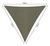 Shadow Comfort Ombre Voile Pare-Soleil perméable à l'eau HDPE auvent de Jardin pour Jardin extérieur Terrasse UV Bloc - Triangle 3x3x3m - Desert Storm