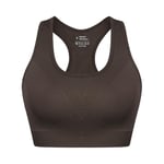 Sykooria Brassiere Sport Femme,Brassiere Yoga Brassiere Femme Coussinets Amovibles Élastique Danse sous-vêtements de Sport 341-Marron L