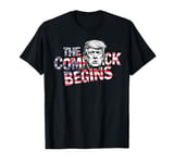 Trump 2024: The Comeback Begins Patriotic Election Support T-Shirt