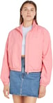 Tommy Jeans Women Jacket Windbreaker for Transition Weather, Pink (Tickled Pink), XL