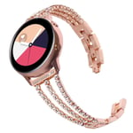 Kompatibel med Samsung Galaxy Watch Band Three Diamond Chain Rose Gold 20mm