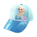 Flickan Elsa Princess Frozen Baseball Cap Justerbar Glitter Barn Kids Hat Födelsedagspresent