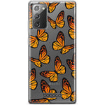 Babaco ERT GROUP mobile phone case for Samsung GALAXY NOTE 20 original and officially Licensed pattern Butterflies 002 optimally adapted to the shape of the mobile phone, partially transparent