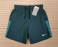 Nike Dri-Fit Challenger 7" Running Shorts 2 In 1 Tights Mens Small Vintage Green