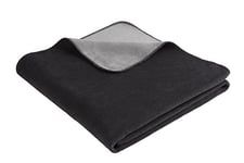 Biederlack Duo Cotton Trend Couette Coton Mélangé Noir pour Lit 2 Places 200 x 150 cm