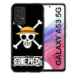 Cokitec Coque pour Samsung Galaxy A53 5G Manga One Piece Tete de Mort Multicolore