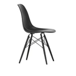 Vitra - Eames Plastic Chair DSW - 12 Deep Black - Black Maple - Matstolar - Charles & Ray Eames - Svart - Metall/Trä/Plast