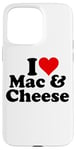 Coque pour iPhone 15 Pro Max I LOVE COEUR MAC ET FROMAGE MACARONI N CHEESE