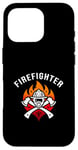 Coque pour iPhone 16 Pro Casque de pompier - Hache - Flamme - Appréciation Hero