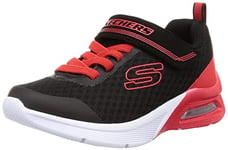 Skechers Garçon 403773l BKRD Basket, Textile Noir avec Bordure Rouge, 28.5 EU