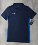 Nike Dry Polo Shirt Mens Small Navy Blue Dri-Fit Breathable Slim Fit Golf Casual