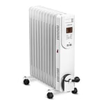 TROTEC Radiateur Bain d'huile TRH 26 E, 2500 Watts, roulettes et poignée de Transport, 3 allures de Chauffe