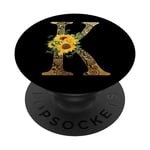 Sunflower Letter K - Phone Stand K Pop Phone Grip PopSockets PopGrip: Swappable Grip for Phones & Tablets PopSockets Adhesive PopGrip