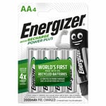 4 X ENERGIZER AA Power Plus 2000 mAh Piles Rechargeables 1.2V NiMh Accu HR6