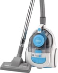 Compact PET Bagless Cyclone Vacuum Cleaner + Animal Hair Tool White Blue 2.5L