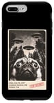 Coque pour iPhone 7 Plus/8 Plus Drôle Carlin Selfie Noir et Blanc Roswell Photo Animal OVNI