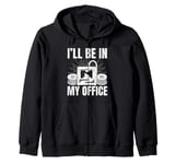 I'll be in My office 3D Printing Men Funny Zip Hoodie