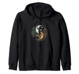 Celestial Sun And Moon Graphic Men Women Zip Hoodie