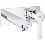 Grohe - Robinet lavabo mural Lineare m Chromé + corps encastré