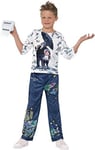 David Walliams Deluxe Billionaire Boy Costume, Blue & White, With T.. Cost-m