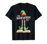 Book Christmas Holiday Book Christmas Book Club Bookworm Elf T-Shirt