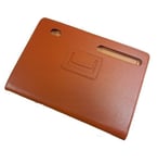 Motorola Xoom Tablet PU Leather Feel Stand Case Orange Tablet Protection Cover by KING OF FLASH