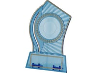 Tryumf Trophy Plast - Transparent Guld Med Plats För En 25/40Mm Inlaga Och 56Mmx18mm T-M Plakett (Ps130/Bl/G)