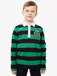 Fabric Flavours Kids' Harry Potter Slytherin Rugby Shirt, Green/Black