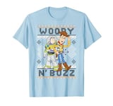 Disney Pixar Toy Story Woody Buzz Ugly Noël T-Shirt