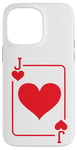 Coque pour iPhone 14 Pro Max Jeu de cartes Jack of Hearts - Costume d'Halloween - Rouge