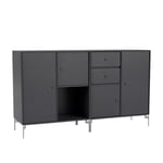 Montana - Couple Sideboard - Anthracite / Matt Chrome Legs - Sideboards - designer_peter_j_lassen - Svart - MDF