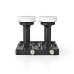 Nedis - LNB | Twin Monoblock 6.0° | Udgangsforbindelse: 2x F-Connector | Støjfigurinterval: 0.85 dB | Konverteringsydelse: 52 - 67 dB | Sort | Egnet til: Astra+ / Hotbird - SLNBTM60BK