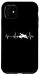 Coque pour iPhone 11 Aviation Mode Aviation Enfants Flyer Heartbeat ECG