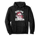 Funny Christmas Rizz The Season Santa Pink Bubble Gum Xmas Pullover Hoodie