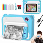 Uleway Instant Print Cameras for Kids 1080P Digital Video Camera with 2.4 Inch 5