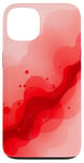 Coque pour iPhone 13 Rouge minimaliste art abstrait esthétique