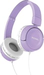 Roxel RX110 Purple Lightweight On Ear Wired Foldable Headphones with Mic