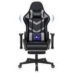 Chaise Gaming Fauteuil de Bureau Ergonomique Massage Accoudoir Réglable 150kg