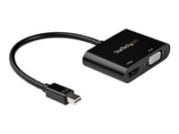 Startech.Com Mini Displayport To Hdmi Vga Adapter, Mdp 1.2 Hbr2 To Hdmi 2.0 (4K 60Hz) Or Vga 1080P Video Converter Dongle, Mini Dp To Hdmi Or Vga Monitor Adapter, Thunderbolt 2 Compatible - Multiport Video Dongle (Mdp2vgahd20) - Premium High Speed -