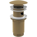 Alca - Bonde pour lavabo clic-clac 5/4 ' Avec trop-plein, Gold brossé (A392-G-B)