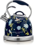 Laura Ashley 3L Stainless Steel Whistling Stove Top Tea Kettle by VQ ElvedenNavy