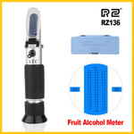 réfractomètre pour alcool de fruits,testeur de sucre Brix 0,jus de vin,alcool 0,outil à main,hydromètre - Type RZ136