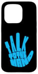 Coque pour iPhone 15 Pro Blue One Talk To The Hand Graphique couleur bleue