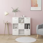 Maison Chic - Bibliothèque Meuble de Rangement Meuble Étagère Blanc 90x30x90 cm Aggloméré 92294