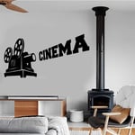 UYEDSR Wall Sticker Cinema Quotations Wall Sticker Movie Projector Camera Decor Home Theatre Vinyl Decal Window Door Glass Sofa Background 80x42cm