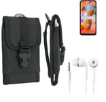 Holster for Samsung Galaxy A11 + EARPHONES belt bag pouch sleeve case Outdoor Pr